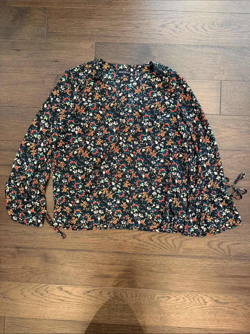 J. Crew Mercantile Floral Loose Bell Sleeve Blouse Size 10 - C1-505